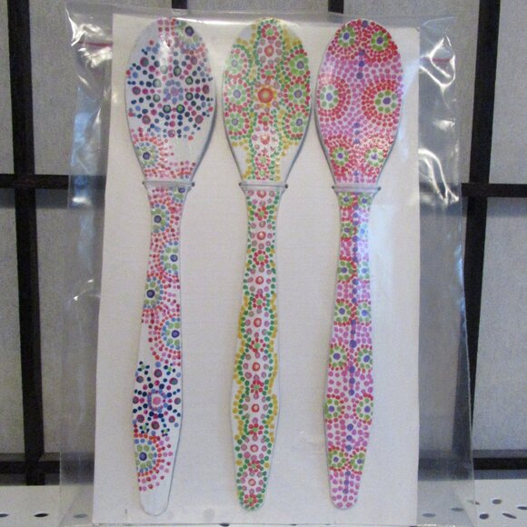 Radical Change, Kitchen accents, Tea Lovers, Handcrafted, Dots, Original, Spoons - Picture 1 of 4